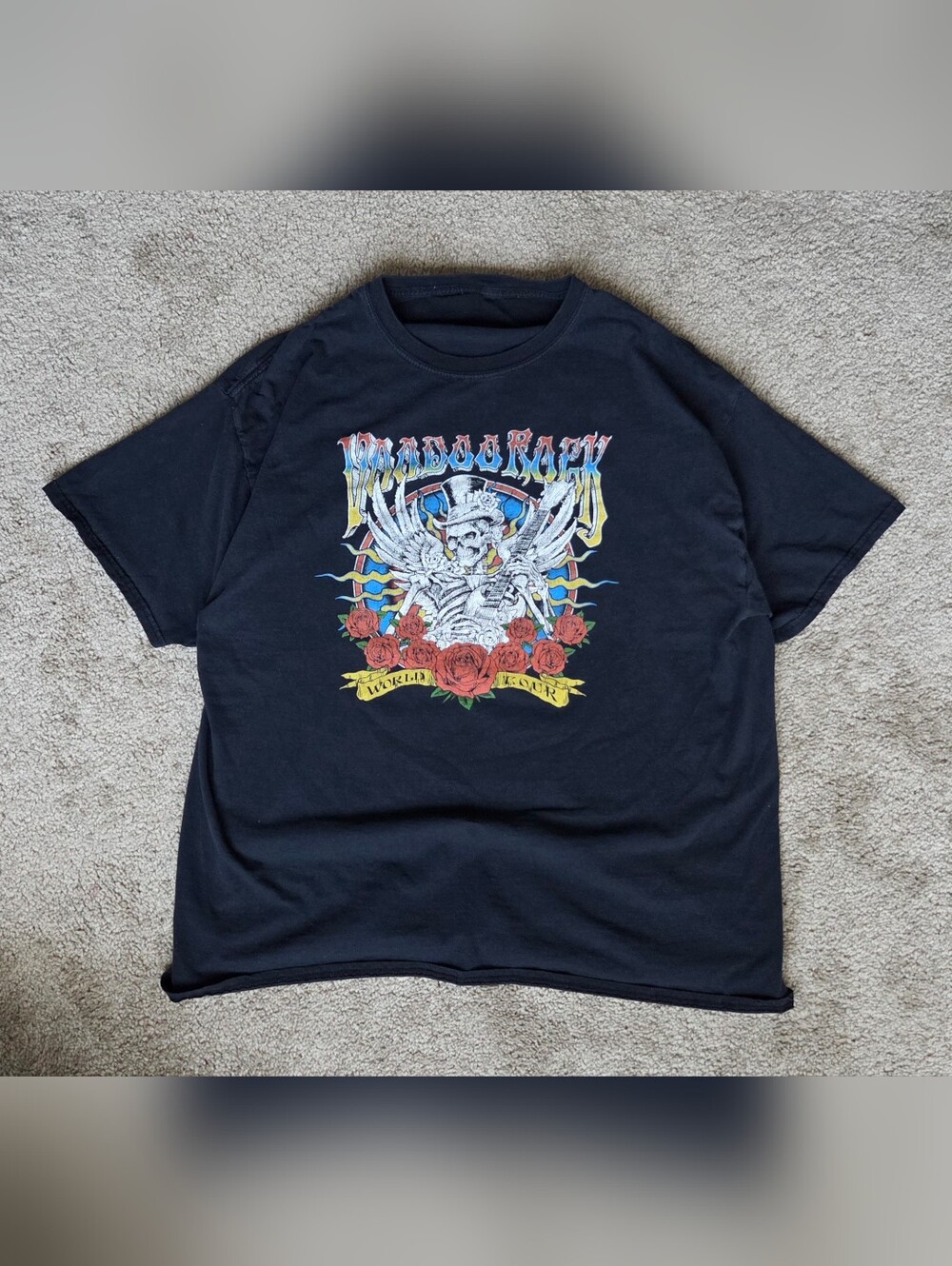 Vintage Black Graphic Rock Tour Tee Men's Large